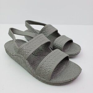 NEW Hawaii J Slips Toddler Kids Size 8/9 Silver Surf Slip On Jesus Sandals